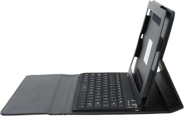 Alt view image 3 of 8 - Seal Shield Silver Blue Glow Wireless Keyboard with Luxury Case for iPad