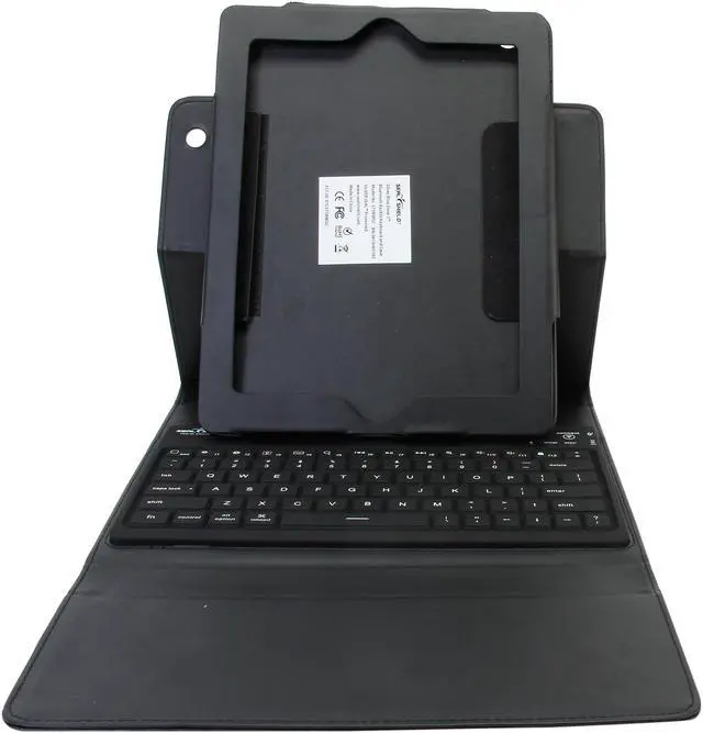 Alt view image 7 of 8 - Seal Shield Silver Blue Glow Wireless Keyboard with Luxury Case for iPad