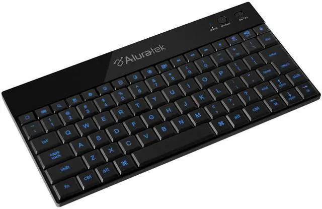 Main image of Aluratek ABLK04F Universal Portable Bluetooth Keyboard with Backlit LED and Built-In Battery