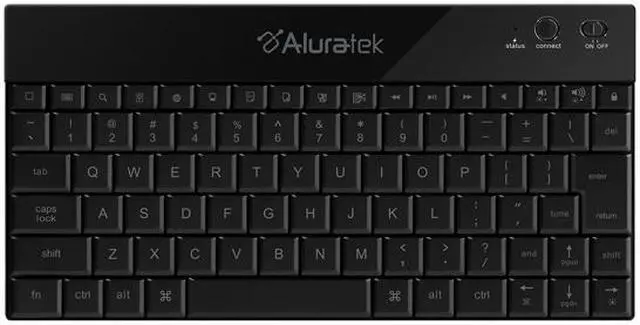 Alt view image 2 of 2 - Aluratek ABLK04F Universal Portable Bluetooth Keyboard with Backlit LED and Built-In Battery