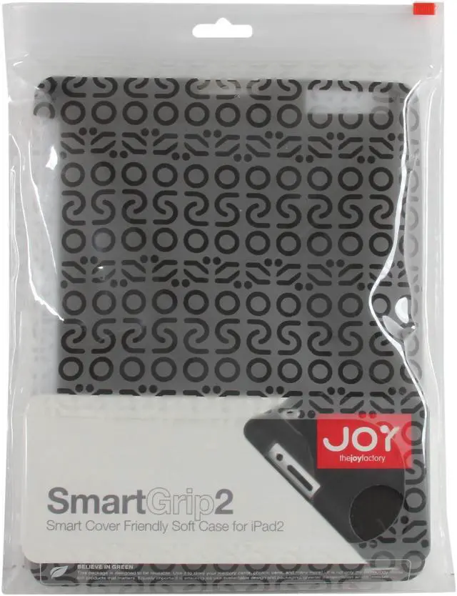 Alt view image 6 of 6 - The Joy Factory SmartGrip2 AAD121 Soft Slip-resistant Case for The New iPad and iPad 2 Frosted Smoke