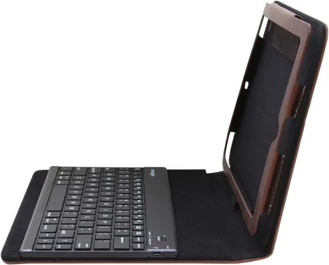 Alt view image 2 of 7 - Kensington Dark Brown KeyFolio Pro 2 Removable Bluetooth Keyboard for New iPad & iPad 2 Model K39639US