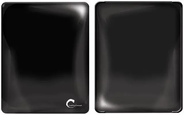 Main image of Creative Concept DE6462 3-Pack Case For iPad (Black & Violet Red & Transparent)