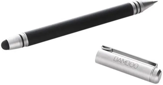 Alt view image 2 of 3 - Wacom Black with Brushed Aluminum Bamboo Stylus Duo CS110K