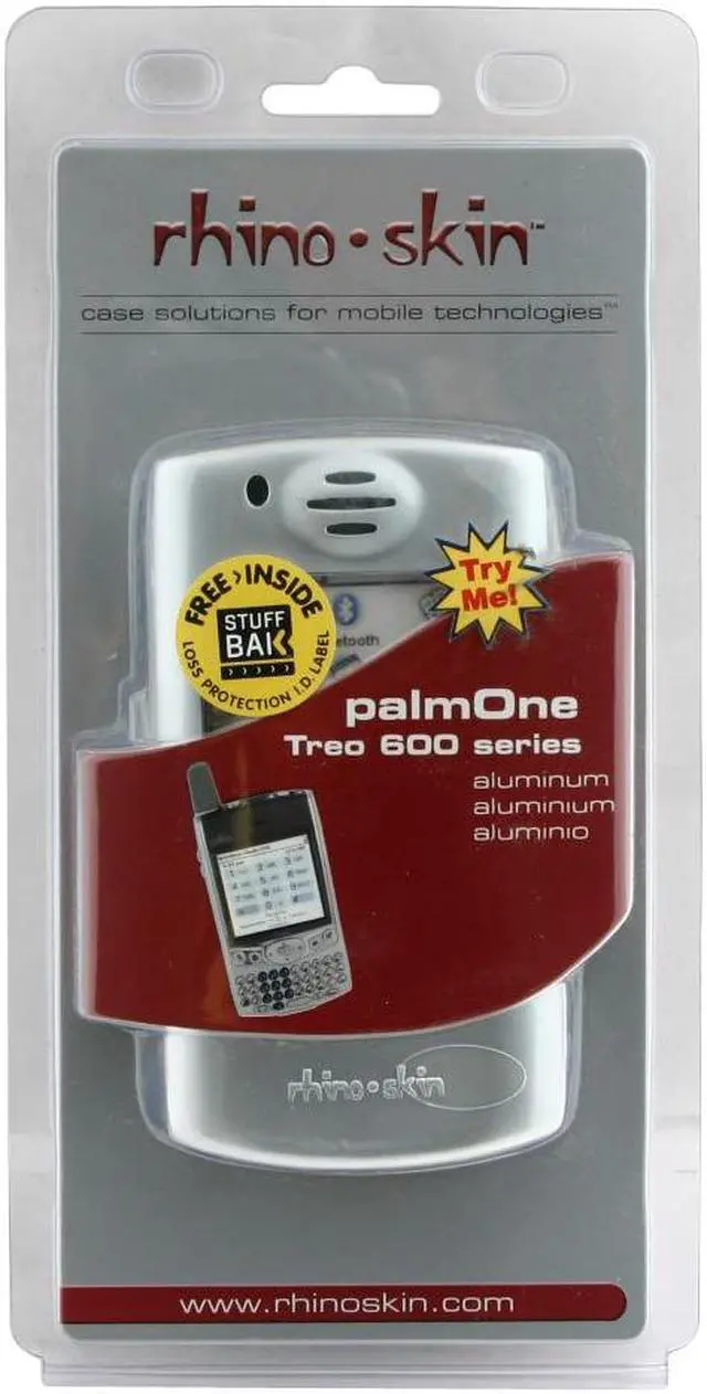 Alt view image 6 of 6 - RhinoSkin Silver Palm Treo 600/650 Aluminum Hardcase 00546