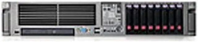 Main image of HP ProLiant DL380 G5 Rack Dual Intel Xeon 5160 3.00 GHz 4 GB DDR2 Servers 2 x Dual-Core Intel Xeon 5160 (3.00 GHz, 80 Watt, 1333 FSB) 4 GB (4 x 1 GB) PC2-5300 Fully Buffered DIMMs (DDR2-667) 418315-001