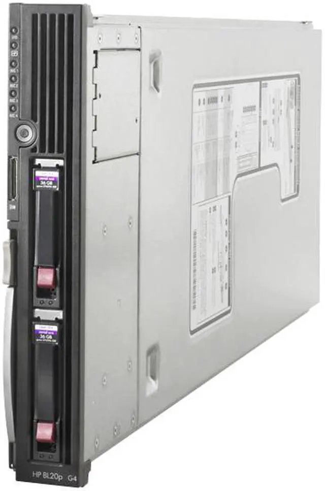 Alt view image 2 of 2 - HP ProLiant BL20p G3 Blade Dual Xeon 3.4 GHz 2 GB DDR2 Servers 2 x Xeon 3.4 GHz 2048 MB PC3200 DDR2 SDRAM running at 400 MHz 380634-B21