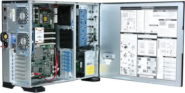 Alt view image 5 of 9 - HP ProLiant ML350 G6 Tower Intel Xeon E5520 2.26 GHz 4GB DDR3 Special Tower Server (517430-005) Intel Xeon Processor E5520 (2.26 GHz) 2 x 2GB PC3-10600R-9 517430-005