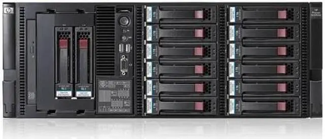 Main image of HP ProLiant DL370 G6 Rack X5550 2.66GHz Quad Core SFF High Performance Rack Server (2) Intel Xeon Processor X5550 (2.66 GHz, 8MB L3 Cache, 95W, DDR3-1333, HT, Turbo 2/2/3/3) 12GB (6 x 2GB) PC3-10600 (DDR3-1333) 487790-001