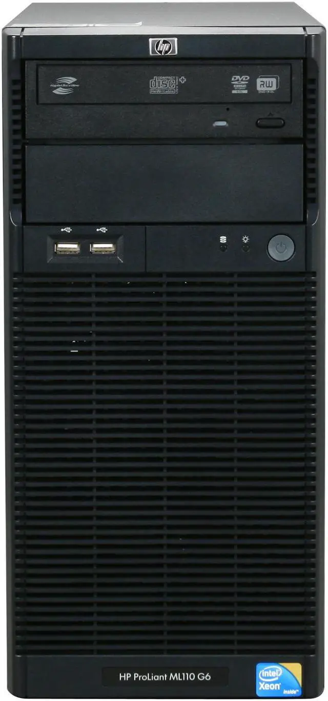 Alt view image 2 of 9 - HP ProLiant ML110 G6 Tower Intel Xeon X3430 2.40 GHz 4GB DDR3 2 x 160GB HDD Special Tower Server Intel Xeon X3430 (4 core, 2.40 GHz) 4GB (2x2GB) DDR3 2 x 160GB Non-hot-plug LFF Windows Small Business Server 2008 578928-005