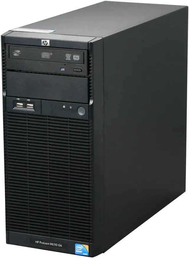 Alt view image 3 of 9 - HP ProLiant ML110 G6 Tower Intel Xeon X3430 2.40 GHz 4GB DDR3 2 x 160GB HDD Special Tower Server Intel Xeon X3430 (4 core, 2.40 GHz) 4GB (2x2GB) DDR3 2 x 160GB Non-hot-plug LFF Windows Small Business Server 2008 578928-005