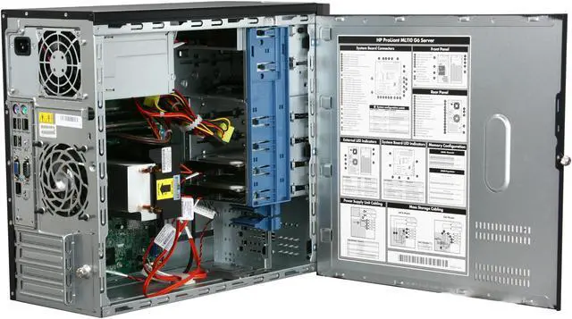 Alt view image 5 of 9 - HP ProLiant ML110 G6 Tower Intel Xeon X3430 2.40 GHz 4GB DDR3 2 x 160GB HDD Special Tower Server Intel Xeon X3430 (4 core, 2.40 GHz) 4GB (2x2GB) DDR3 2 x 160GB Non-hot-plug LFF Windows Small Business Server 2008 578928-005