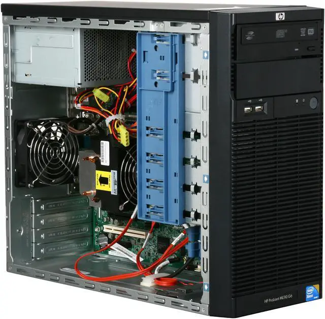 Alt view image 7 of 9 - HP ProLiant ML110 G6 Tower Intel Xeon X3430 2.40 GHz 4GB DDR3 2 x 160GB HDD Special Tower Server Intel Xeon X3430 (4 core, 2.40 GHz) 4GB (2x2GB) DDR3 2 x 160GB Non-hot-plug LFF Windows Small Business Server 2008 578928-005