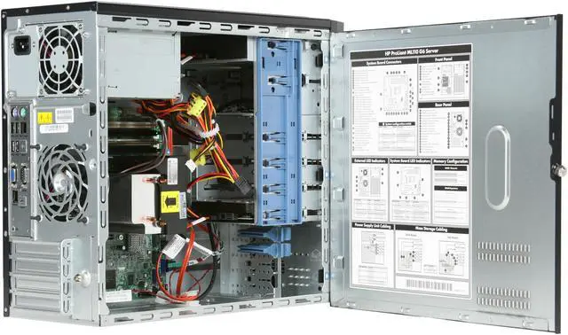 Alt view image 5 of 9 - HP ProLiant ML110 G6 Tower Intel X3440 2.53GHz 2GB Memory w/ DVD ROM & 250GB HDD installed (578929-005) Intel Xeon X3440 (4 core, 2.53 GHz) 2GB DDR3 250GB Non-hot-plug LFF 578929-005
