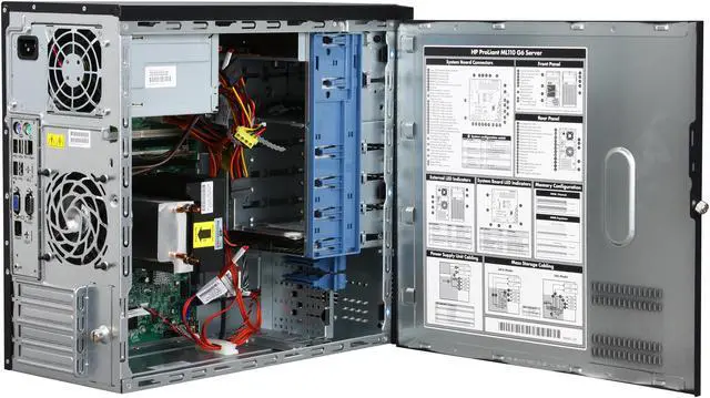Alt view image 5 of 9 - HP ProLiant ML110 G6 Server System Intel Core i3-530 1GB Memory 160GB HDD 300W PS (597556-005)