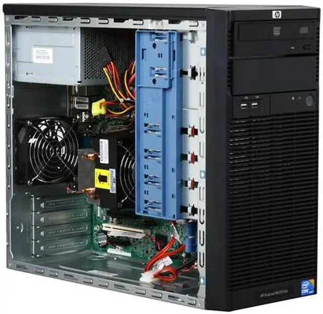 Alt view image 7 of 9 - HP ProLiant ML110 G6 Server System Intel Core i3-530 1GB Memory 160GB HDD 300W PS (597556-005)