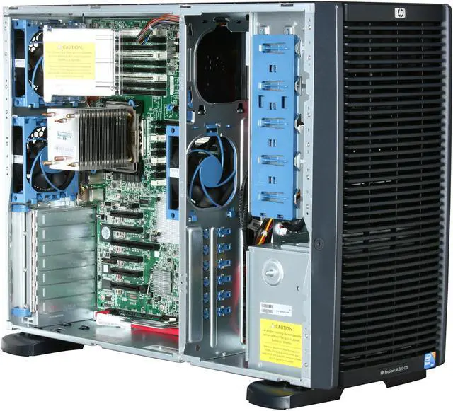 Alt view image 5 of 7 - HP ProLiant ML350 G6 Tower Server System Intel Xeon E5620 2.40GHz 4C/8T 4GB (2 x 2GB) DDR3 No Hard Drive 600426-005