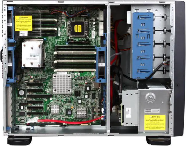 Alt view image 6 of 9 - HP ProLiant ML350 G6 Tower Server System Intel Xeon E5620 2.40GHz 4C/8T 4GB (2 x 2GB) DDR3 No Hard Drive 600425-005