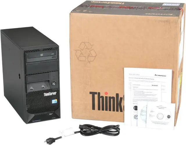 Alt view image 9 of 9 - Lenovo ThinkServer TS130 Tower Server System Intel Xeon E3-1235 3.2GHz 4C/8T 4GB (1 x 4GB) DDR3 No Hard Drive 110520U