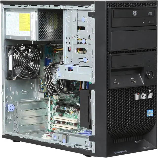 Alt view image 7 of 9 - Lenovo ThinkServer TS130 Tower Server System Intel Core i3-3220 3.3GHz 2C/4T 4GB No Hard Drive 1105B2U