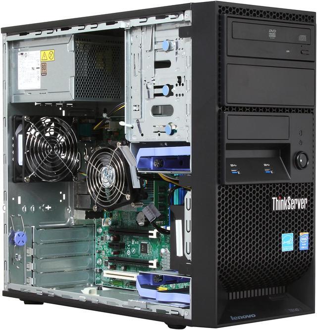Alt view image 7 of 9 - Lenovo ThinkServer TS140 Tower Server System Intel Core i3-4130 3.4 GHz 4GB 70A4000HUX
