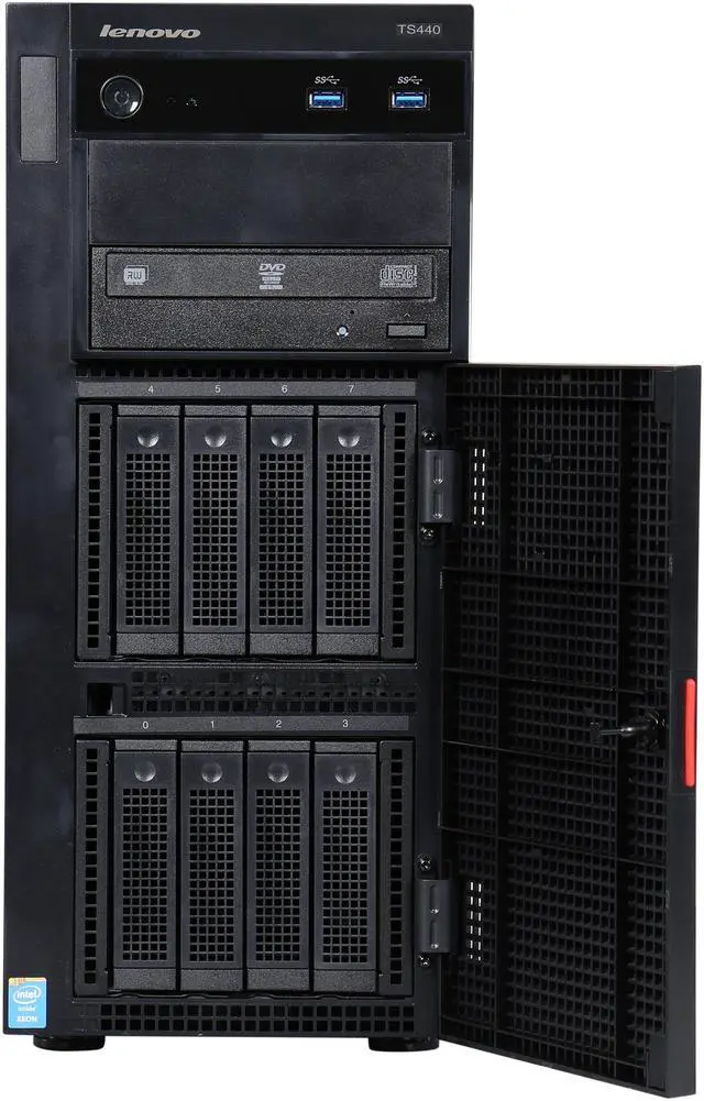 Alt view image 2 of 9 - Lenovo ThinkServer TS440 70AQ000XUX 5U Tower Server - 1 x Intel Xeon E3-1225 v3 3.20 GHz
