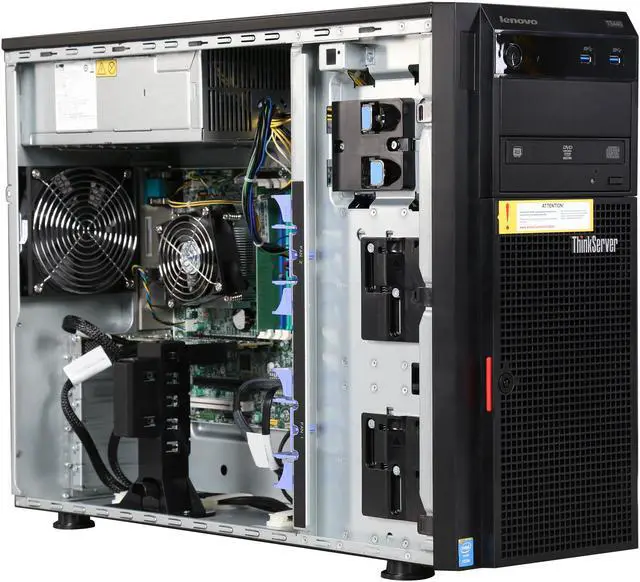 Alt view image 7 of 9 - Lenovo ThinkServer TS440 70AQ000XUX 5U Tower Server - 1 x Intel Xeon E3-1225 v3 3.20 GHz