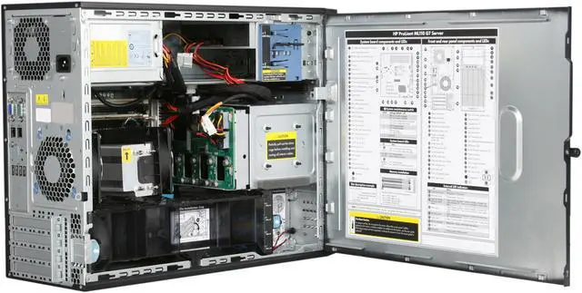 Alt view image 5 of 9 - HP ProLiant ML110 G7 Tower Server System Intel Xeon E3-1220 3.1GHz 4C/4T 2GB (1 x 2GB) No HDD. Requires HP Hard Drives 639259-005