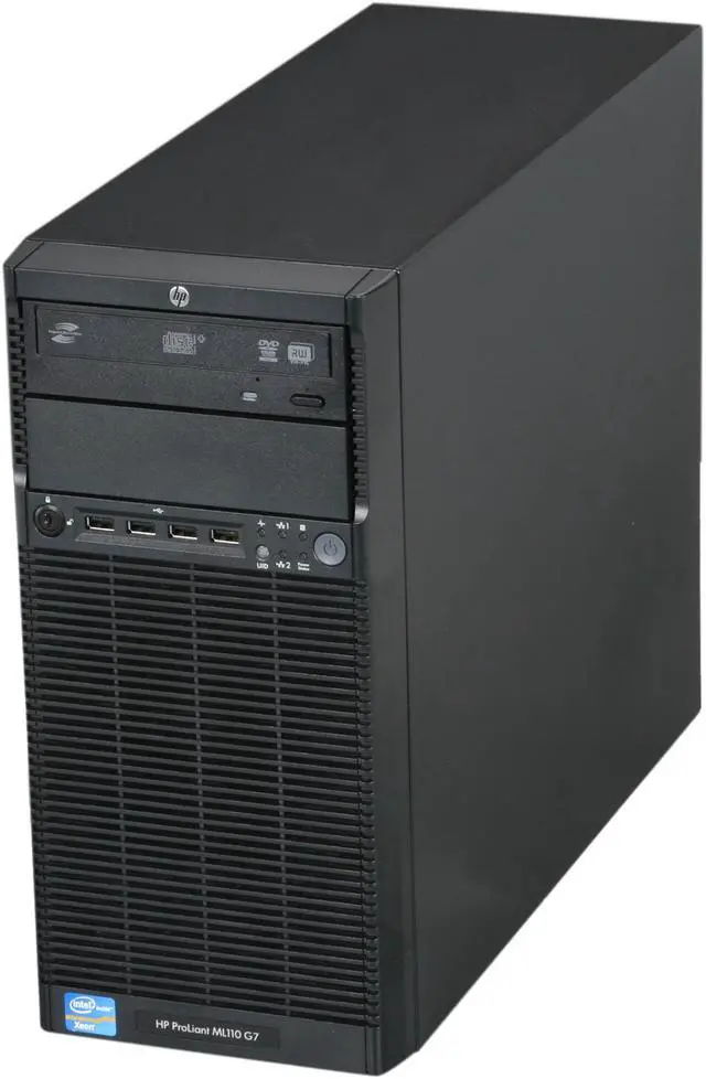 Alt view image 3 of 9 - HP ProLiant ML110 G7 Micro ATX Tower (4U) Server System Intel Xeon E3-1220 3.10GHz 4C/4T 2GB DDR3 No Hard Drive 639259-005