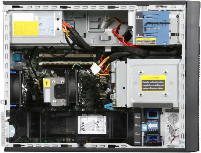 Alt view image 6 of 9 - HP ProLiant ML110 G7 Micro ATX Tower (4U) Server System Intel Xeon E3-1220 3.10GHz 4C/4T 2GB DDR3 No Hard Drive 639259-005