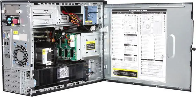 Alt view image 5 of 9 - HP ProLiant ML110 G7 Tower Server System Intel Xeon E3-1240 3.3GHz 4-Core/8-Thread 4GB (2 x 2GB) No Hard Drive 626475-001