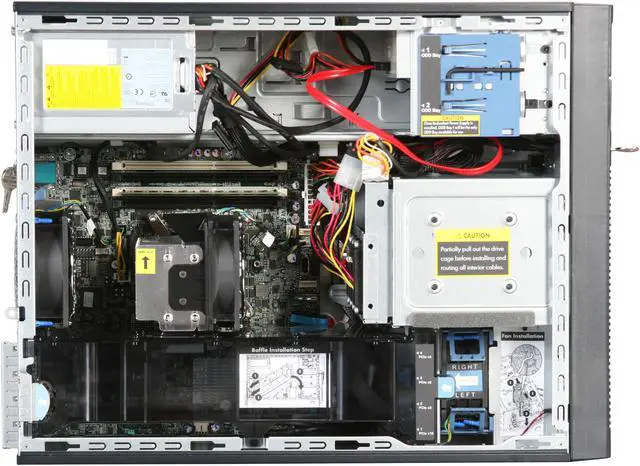 Alt view image 6 of 9 - HP ProLiant ML110 G7 Tower Server System Intel Core i3 2120 3.3GHz 2C/4T 2GB DDR3 1 x LFF SATA 250GB HDD 664723-S01
