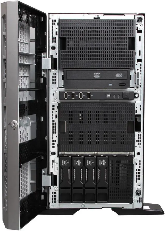 Alt view image 2 of 10 - HP ProLiant ML350e Gen8 Tower Server System Intel Xeon E5-2403 1.8GHz 4C/4T 2GB DDR3 (1) 500GB 6G SATA 7.2K 3.5" HDD 648375-001