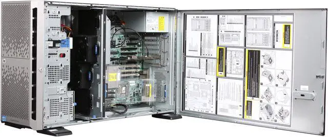 Alt view image 5 of 10 - HP ProLiant ML350e Gen8 Tower Server System Intel Xeon E5-2420 1.9GHz 6C/12T (Max 2 Sockets/12 Cores) 8GB (2 x 4GB) DDR3 No Hard Drive (up to 6 LFF SATA hot plug drives) 648377-001