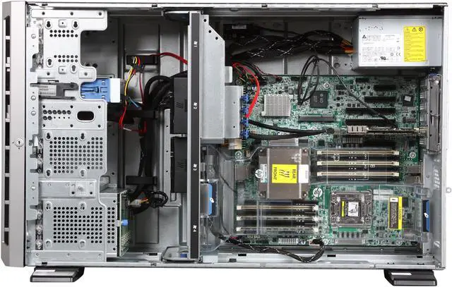 Alt view image 6 of 10 - HP ProLiant ML350e Gen8 Tower Server System Intel Xeon E5-2420 1.9GHz 6C/12T (Max 2 Sockets/12 Cores) 8GB (2 x 4GB) DDR3 No Hard Drive (up to 6 LFF SATA hot plug drives) 648377-001