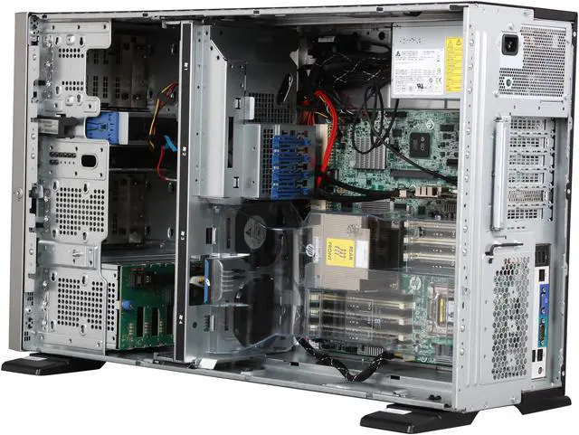Alt view image 7 of 10 - HP ProLiant ML350e Gen8 Tower Server System Intel Xeon E5-2420 1.9GHz 6C/12T (Max 2 Sockets/12 Cores) 8GB (2 x 4GB) DDR3 No Hard Drive (up to 6 LFF SATA hot plug drives) 648377-001