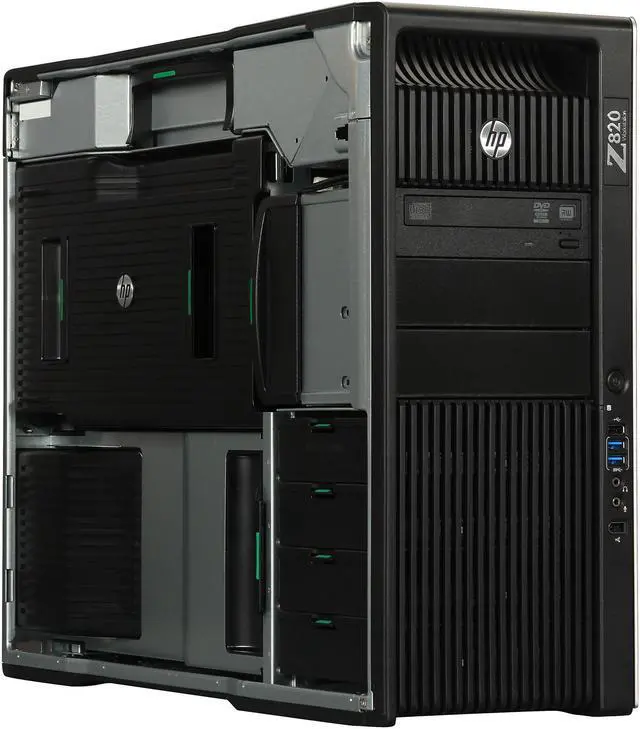 Alt view image 7 of 9 - HP Z820 Workstation Rackable minitower Server System Intel Xeon E5-2670 2.6GHz 8C/16T 16GB DDR3 1TB SATA 7200RPM Windows 7 Professional 64 B2C08UT#ABA