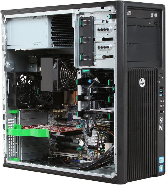 Alt view image 7 of 9 - HP Z420 Workstation Convertible Minitower Server System Intel Xeon E5-1620 3.6GHz 4C/8T 8GB DDR3 500GB 7200 rpm SATA NCQ Windows 7 Professional 64 B2B92UT#ABA