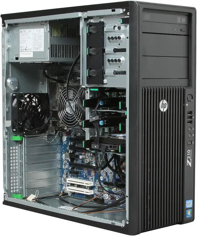 Alt view image 7 of 9 - HP Z210 Workstation Convertible Minitower Server System Intel Core i7-2600 3.4GHz 4C/8T 8GB DDR3 1TB HDD Windows 7 Professional 64-Bit VA768UT#ABA