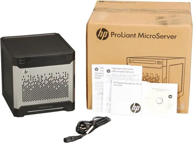 Alt view image 9 of 9 - HP ProLiant MicroServer Gen8 MicroServer Server System Intel Pentium G2020T 2.5GHz 2C/2T 2GB DDR3 No Hard Drive 712318-001