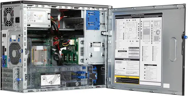 Alt view image 6 of 9 - HP ProLiant ML310e Gen8 Micro Tower Server System Intel Xeon E3-1230 v3 3.3 GHz 4C/8T 2 x 4GB DDR3 No Hard Drive 736661-S01