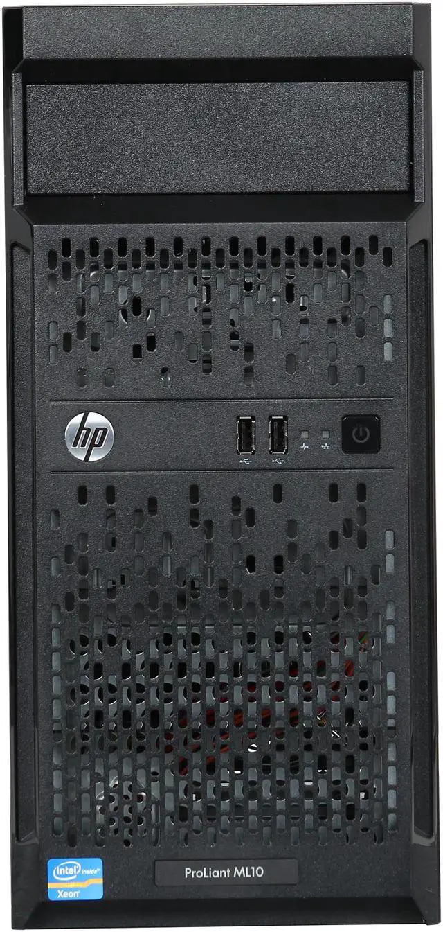 Alt view image 2 of 9 - HP ProLiant ML10 Tower Server System Intel Xeon E3-1220 v2 (4 core, 3.1 GHz, 8MB, 69W) 2GB Single Rank x8 PC3-12800E Memory 737649-S01