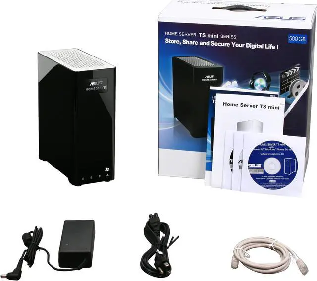 Alt view image 6 of 6 - ASUS TS Mini SOHO Home Server w/ Intel Atom N280 1.66GHz 1GB DDR2 500GB HDD installed, powered by Windows Home Server