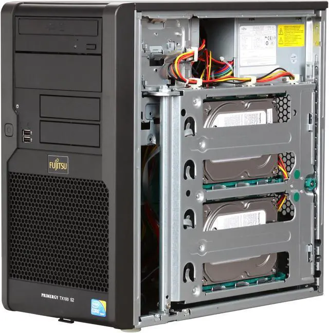Alt view image 7 of 9 - Fujitsu PRIMERGY TX100 S2 Tower Server System Intel Core i3-540 3.06GHz 2-Core 4GB 2 x 250 GB VFY:T1002SX110IN