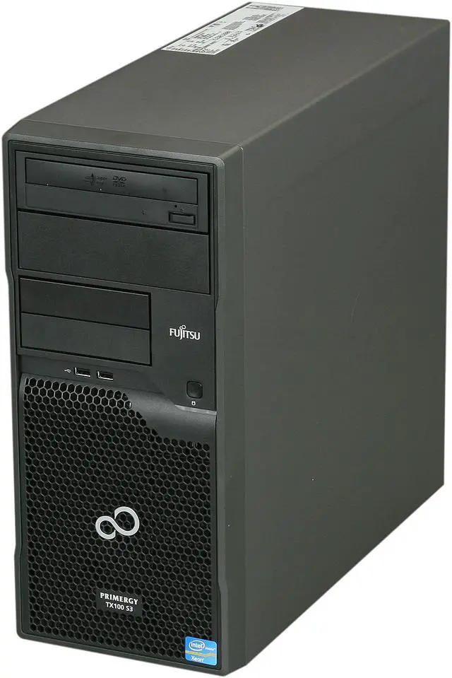 Alt view image 3 of 9 - Fujitsu PRIMERGY TX100 S3 Tower Server System Intel Xeon E3-1220 3.1GHz 4C/4T 4GB DDR3 2 x 500GB SATA HD 6G 3.5" 7.2k VFY:T1003SF010US