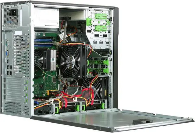 Alt view image 5 of 9 - Fujitsu PRIMERGY TX100 S3 Tower Server System Intel Xeon E3-1220 3.1GHz 4C/4T 4GB DDR3 2 x 500GB SATA HD 6G 3.5" 7.2k VFY:T1003SF010US