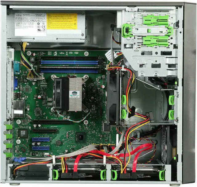 Alt view image 6 of 9 - Fujitsu PRIMERGY TX100 S3 Tower Server System Intel Xeon E3-1220 3.1GHz 4C/4T 4GB DDR3 2 x 500GB SATA HD 6G 3.5" 7.2k VFY:T1003SF010US