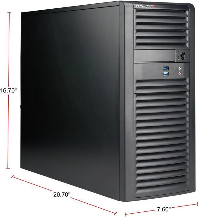 Alt view image 2 of 4 - SUPERMICRO SuperWorkstation Mid-tower Server System Intel Xeon Gold 512GB DDR4 2666 7039A-I-OTO-94