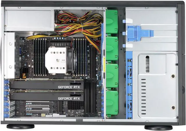 Alt view image 3 of 4 - SUPERMICRO SuperWorkstation Mid-tower Server System Intel Xeon 128GB DDR4 2933 5049-T-OTO-55
