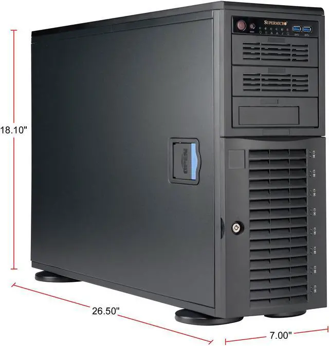 Alt view image 2 of 4 - SUPERMICRO SuperWorkstation Mid-tower Server System Intel Xeon 128GB DDR4 2933 5049-T-OTO-55